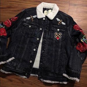 Black denim jacket